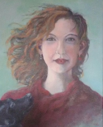 nehallennia acrylverf 40 x 50 cm