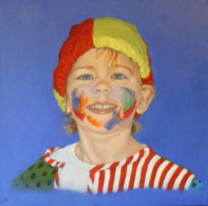 bielemannetje olieverf 40 x 40 cm