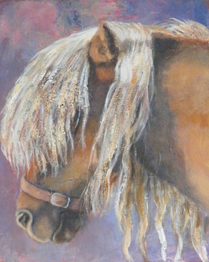 pony, acrylverf 50 x 60 cm