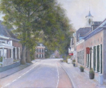 dorpsstraat Hummelo olieverf