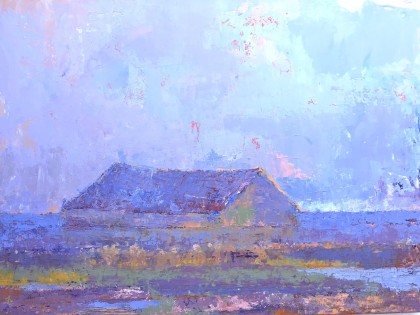waddenhuis, acrylverf 40 x 50 cm