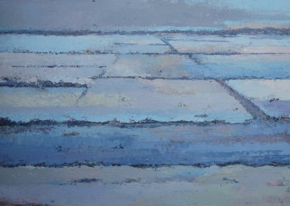 winter in de polder acrylverf 50 x 60 cm