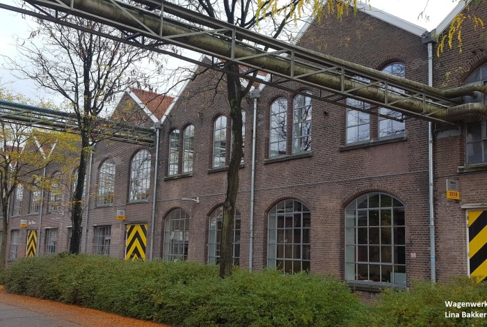 Gebouw van de Wagenwerkplaats, gezien van voren.