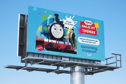 Billboard dagje uit met thomas spoorwegmuseum