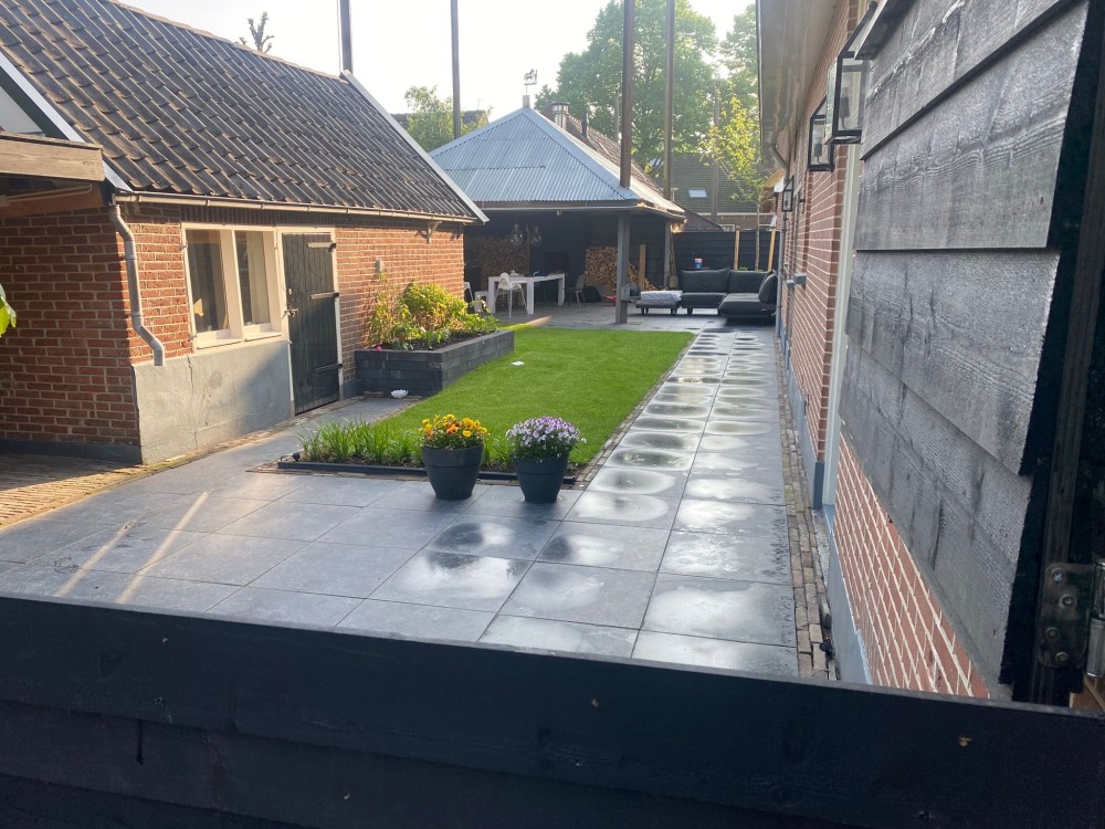 Aanleg boerderij tuin oud dorp