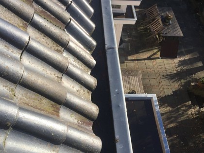 Nieuwe dakgoot in Naarden