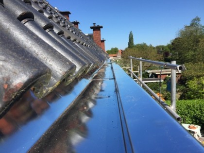 Nieuwe dakgoot in Naarden