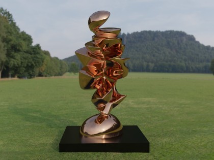 Modern Art polished bronze Sculpture
