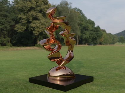 Modern Art polished bronze Sculpture