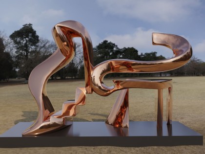 Monumental bronze sculpture The Modern Sphynx