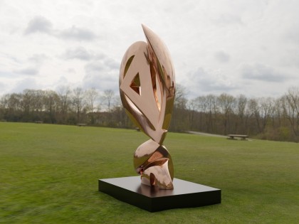 Polished monumental Bronze  Sculpture The Guardian