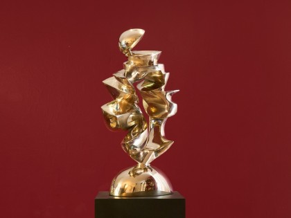 Modern Art polished bronze Sculpture 1E