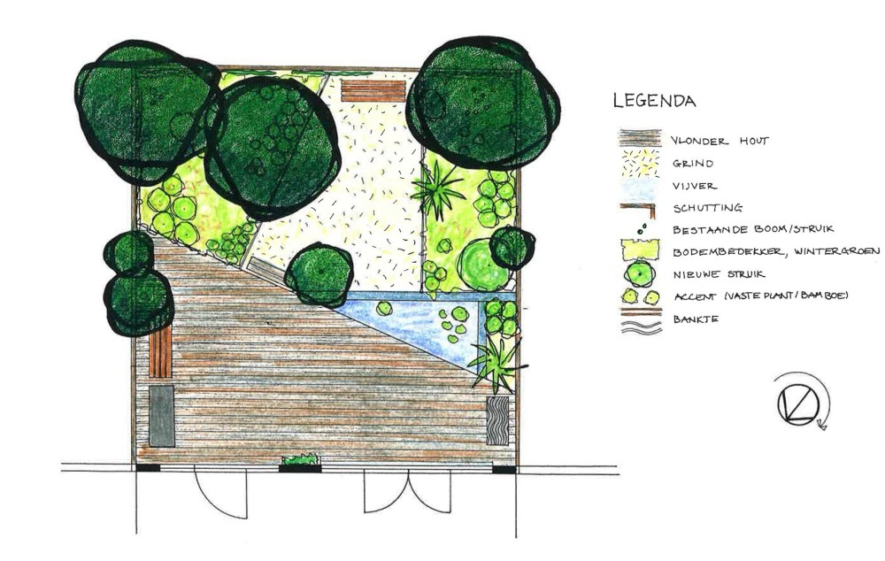 Tuinontwerp voor een compacte stadstuin in Amsterdam-Zuid