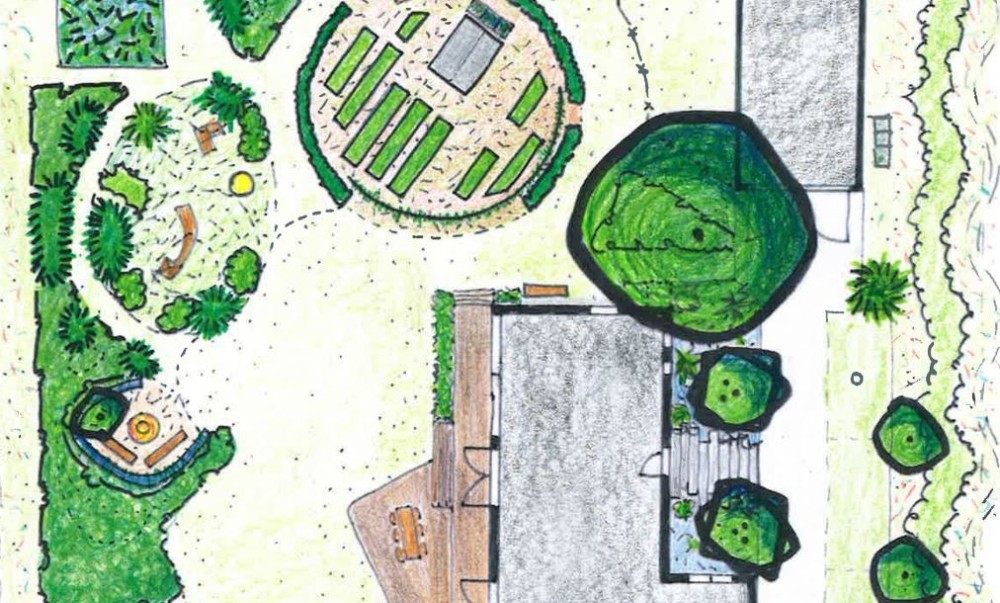 Tuinontwerp met diverse zones en functies