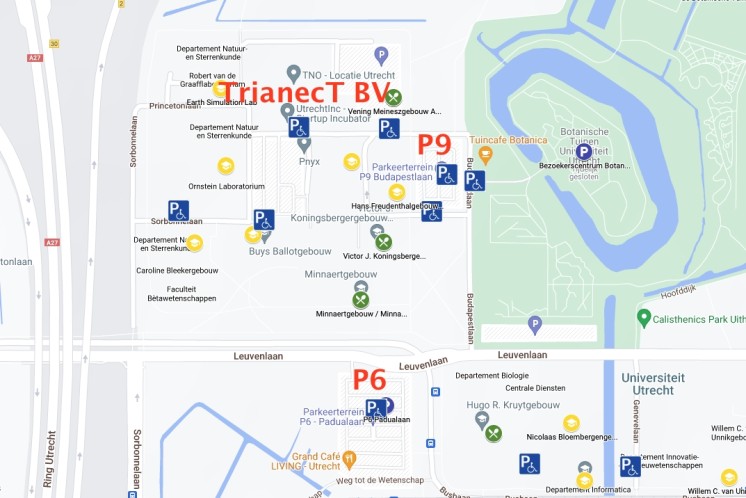 Static map with parking options.