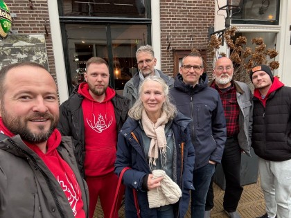 Foto 3. Na de lunch  bij cafe Het Hert in Naarden vesting op woensdag 15 januari 2025. IMG-20250115-WA0012