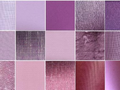 Kleuren palet, verschillende stofkwaliteiten