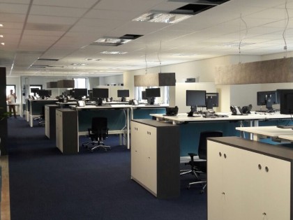 Lampenkappen hoofdkantoor NCOI Hilversum