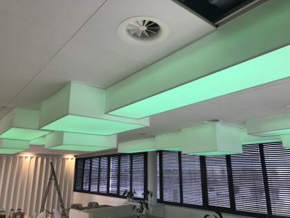 Rechthoek lampenkappen met rgb lichtbronnen