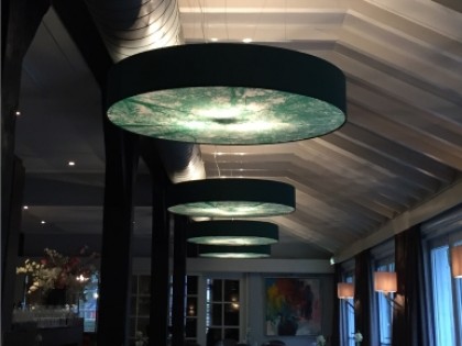 Lampenkappen Restaurant Vuur, Baarn