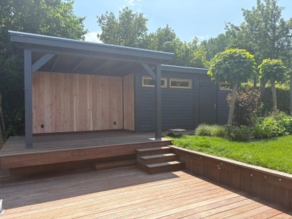 tuinkamer op vlonder