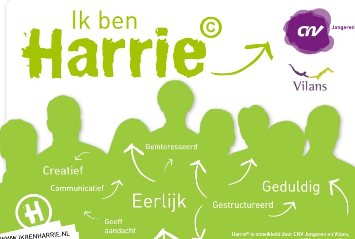 Decoratief beeld met daarin de url van ikbenharrie.nl