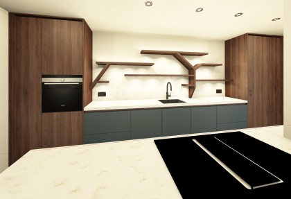 Luxe notenfineer keuken design 4