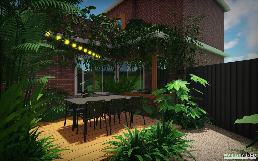 3D tuinontwerp - Jungle tuin Hilversum