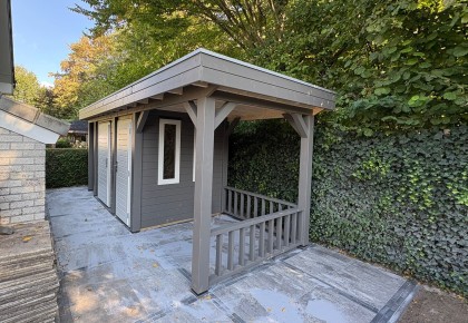 dubbele schuur met overkapping Lugarde
