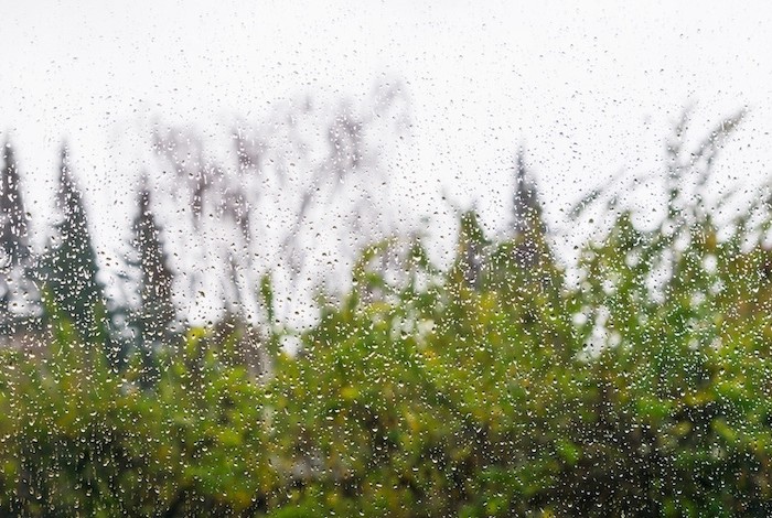 regen op het raam
