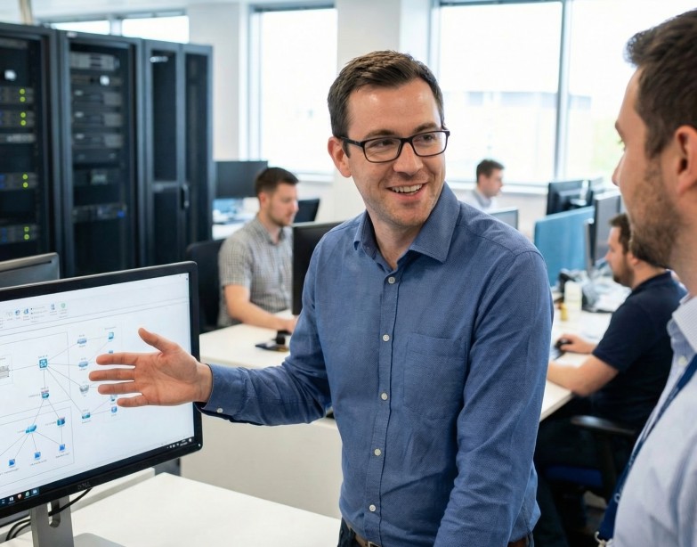 IT Manager on the job