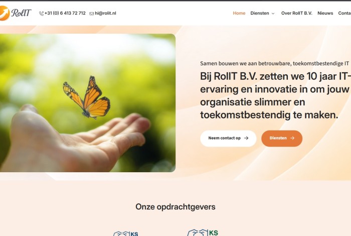 De nieuwe moderne website van RolIT B.V.