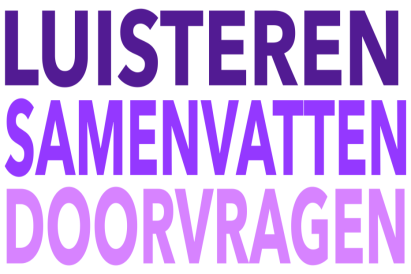 Luisteren, samenvatten, Doorvragen