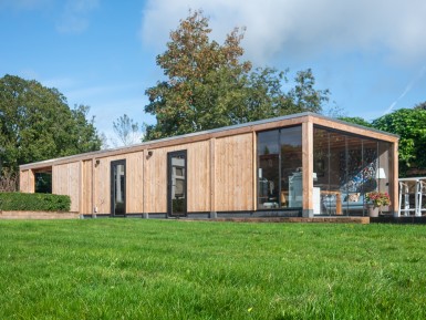 tiny house douglas met glas