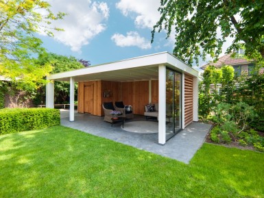 Trendhout Overkapping met schuur Almere (2)2