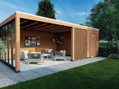 Trendhout Overkapping met schuur Almere (4)2