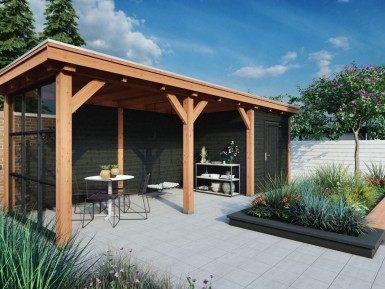 Trendhout Overkapping met schuur Almere (6)2