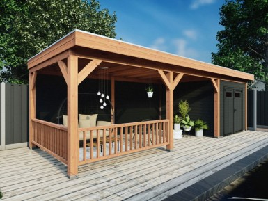 Trendhout Overkapping met schuur Almere (8)2