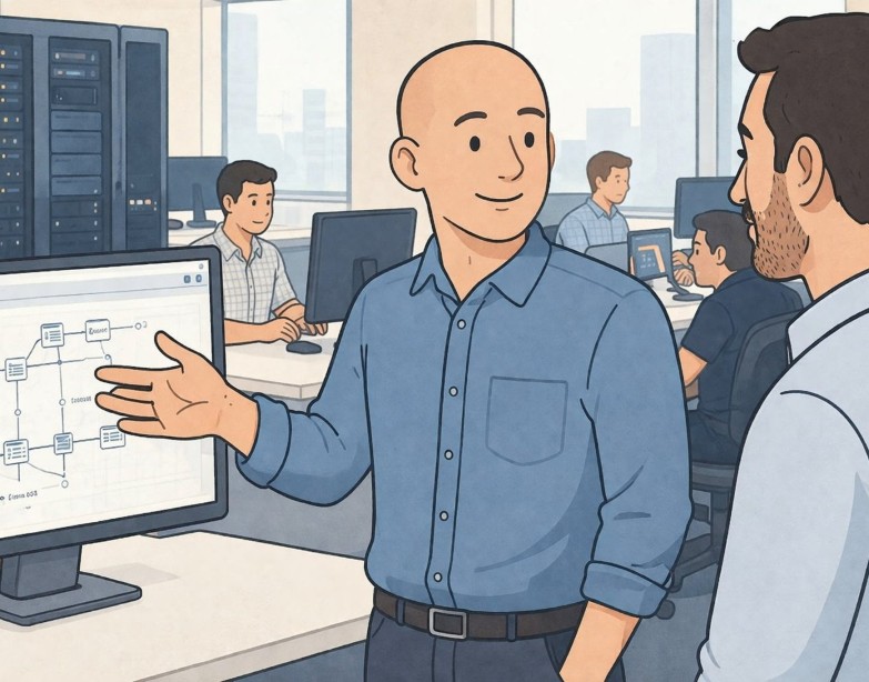 IT Manager on the job